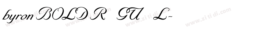 byron BOLD REGUAL字体转换